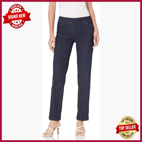 Relaxed Leg Pull-On Pants with Tummy Control Panel for Work